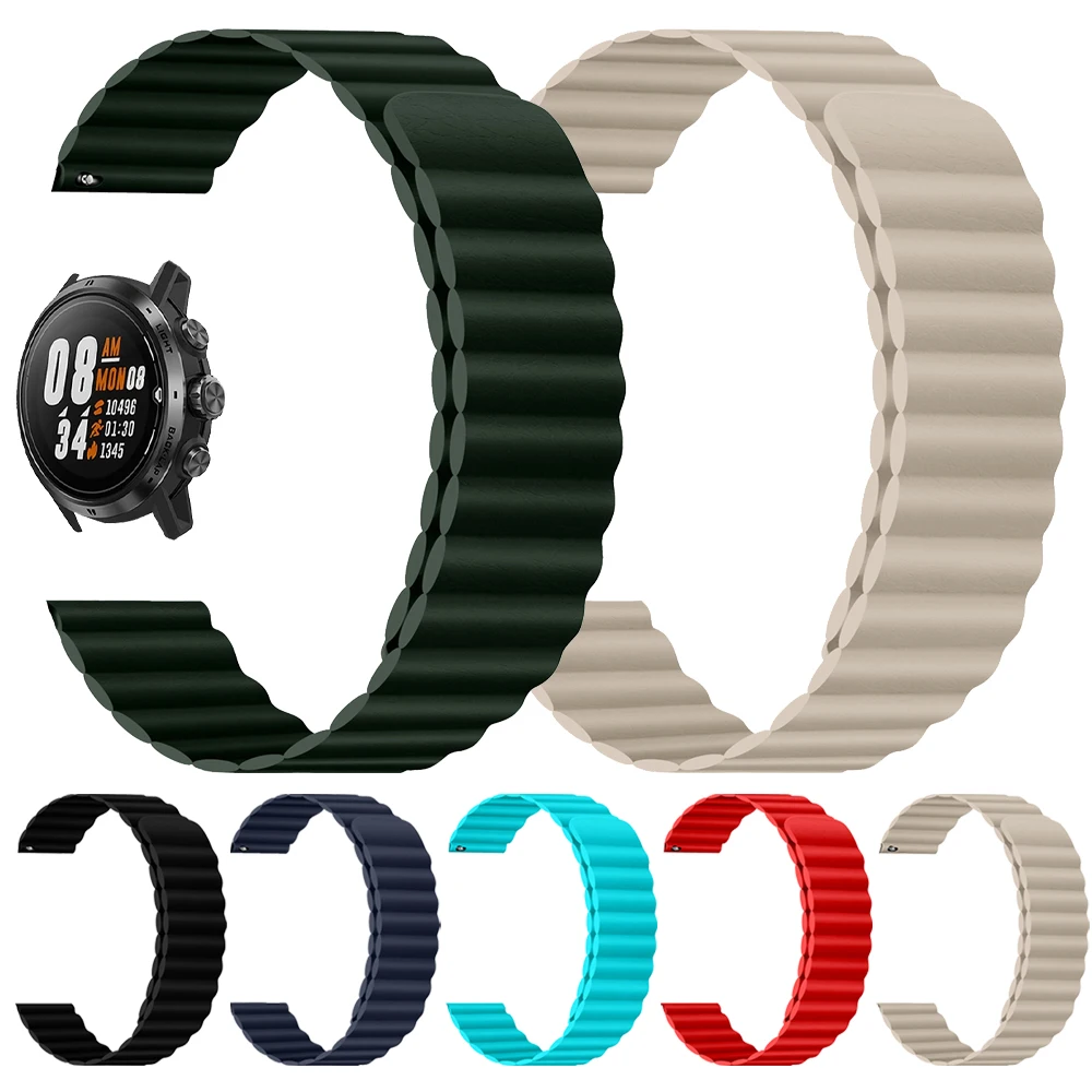 

Ремешок кожаный магнитный для часов COROS APEX Pro/APEX 46 мм 42 мм, браслет для наручных часов COROS PACE 2, 20 мм 22 мм