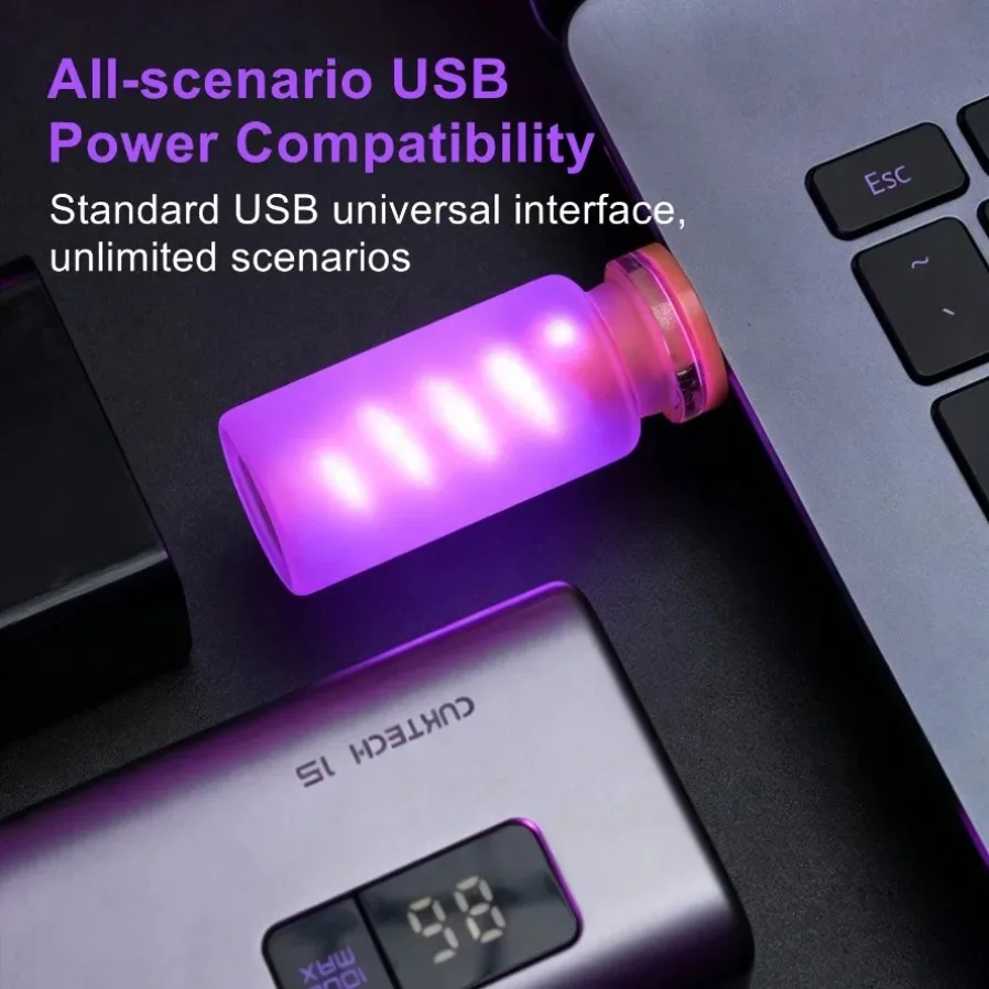 Фото USB LED-лампа с матовым прозрачным стеклом, 5В, ночник, диммируемая, сенсорное управление, для автомобиля, дома, комнаты, ноутбука, ПК, праздничного декора №5