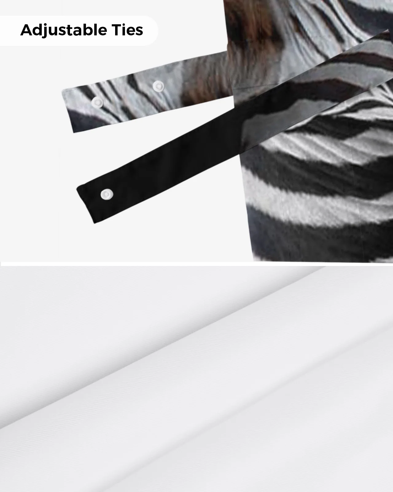 Шторка с животным зеброй черный цвет фотообои-вверх карманная Короткая