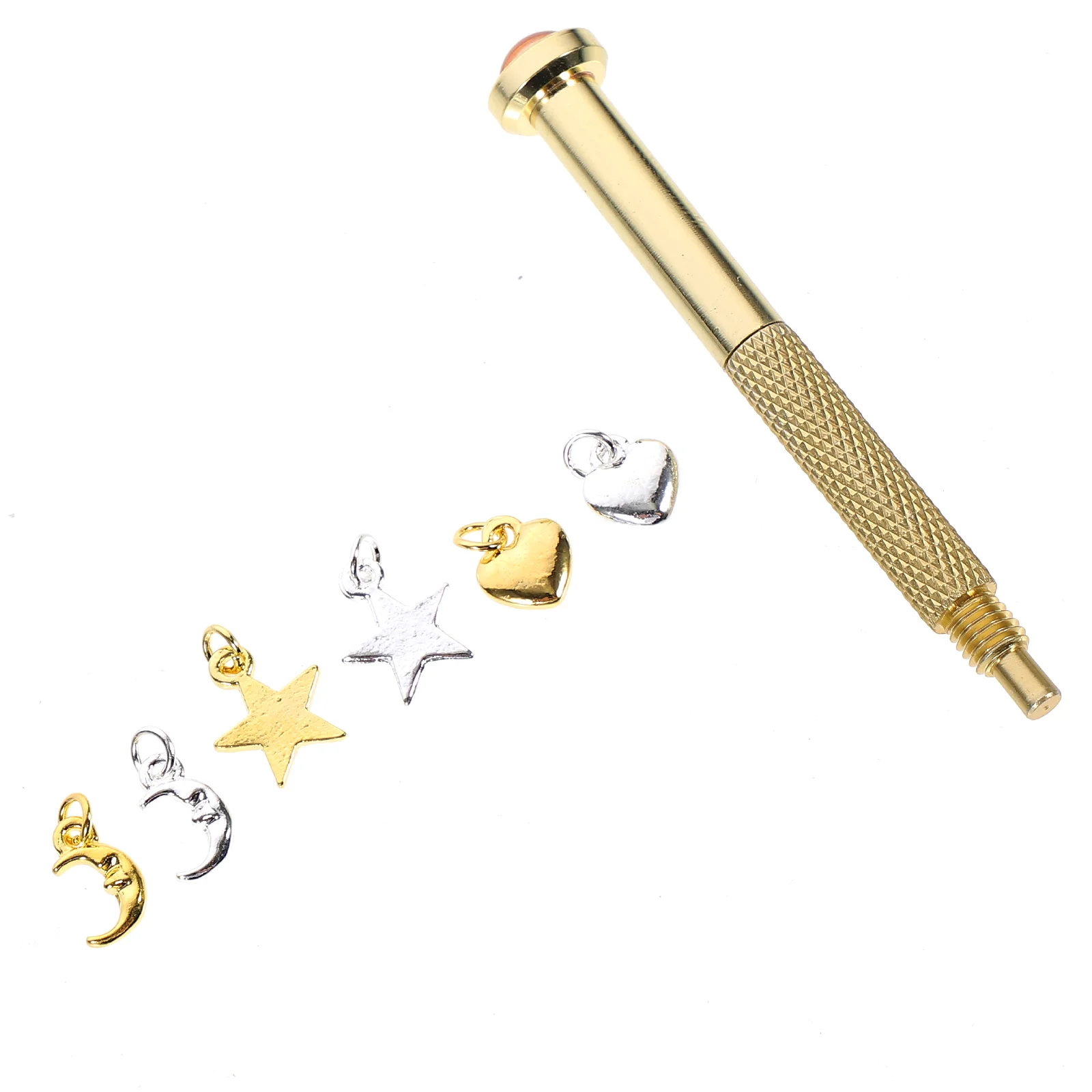 

Nail Charm Dangle Drill Pendant Star Jewelry 3D Charms Tool Tips Diy Rings Crystal Hand Luxury Manicures Stud Stickers Metal