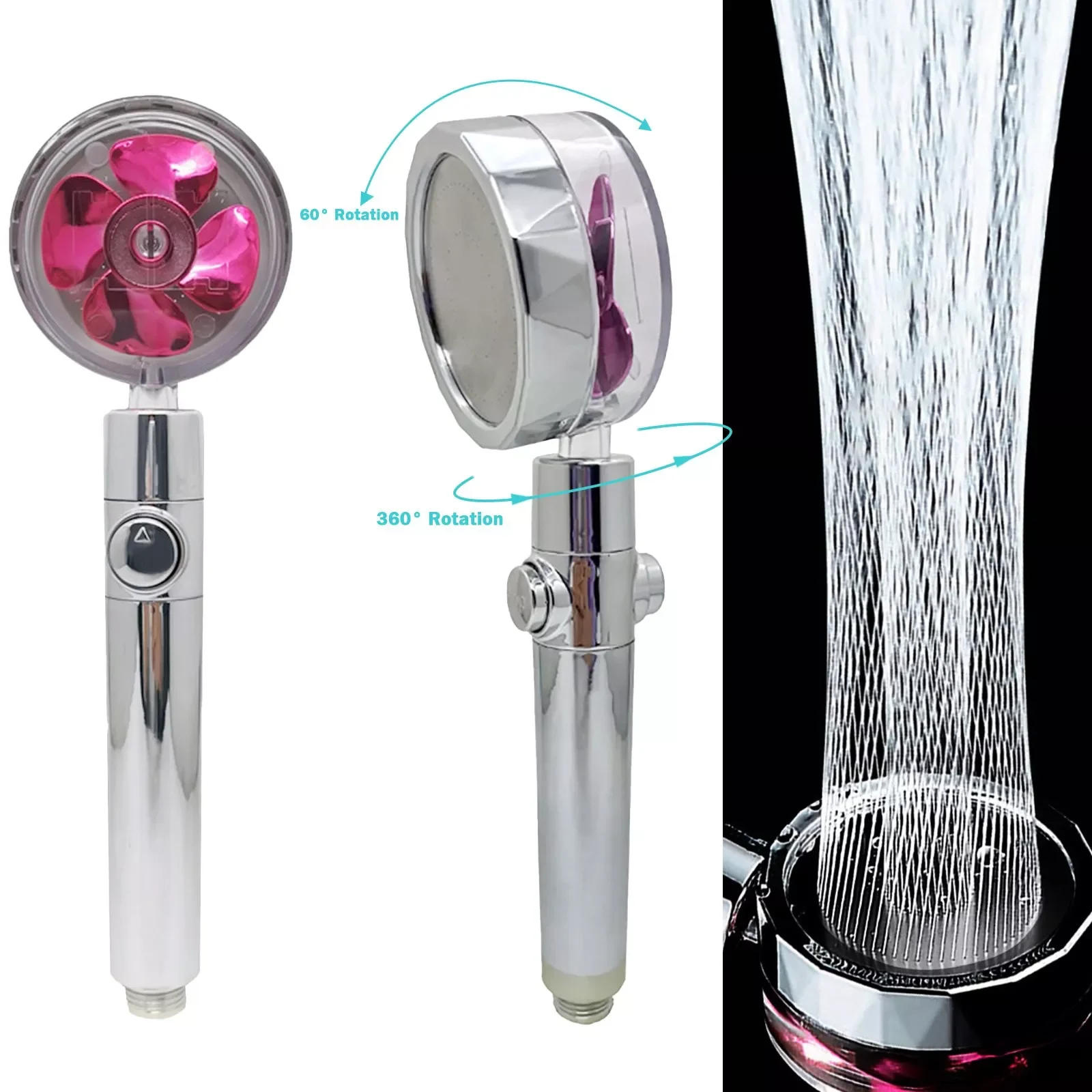 

Насадка для душа, вращающаяся на 360 градусов, с небольшим вентилятором