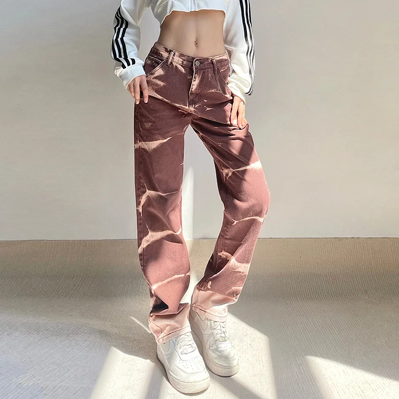 

Женские джинсы с низкой талией Harajuku, прямые джинсовые брюки в стиле хип-хоп, уличная одежда, штаны Y2K