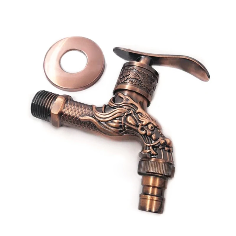 

Винтажный водопроводный кран с античным рисунком дракона