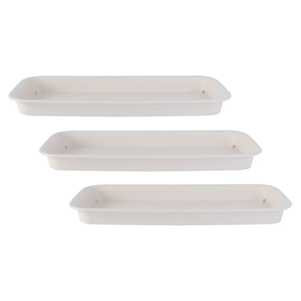 

3 Pcs Flower Pot Tray Square Stand Water Tray Receptacle Flowerpot Bottom Trays Plastic Flowerpot Holders