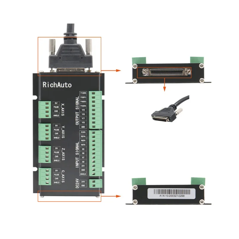 Оригинальный RichAuto DSP A11 A12 A15 A183 4-осевой USB-контроллер монтажная плата английская