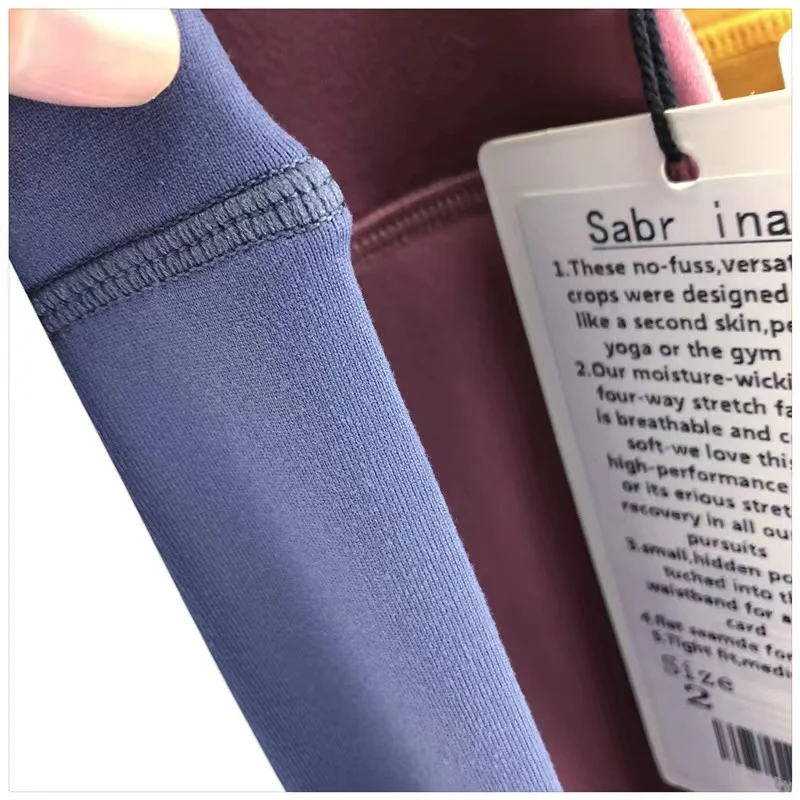 Lulu Women No T Line Yoga Legging High Waist Fitness Women Leggings Sexy Tights Workout Sport Pants Slim Elasticity Yoga Pants