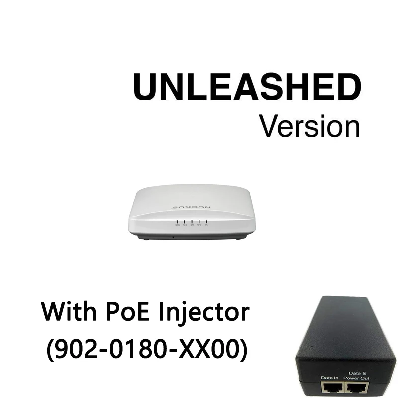 

Ruckus Wireless Unleashed R650 9U1-R650-WW00 (alike 9U1-R650-US00)+902-0180-XX00 PoE Adapter WIFI6 4x4 SU-MIMO MU-MIMO Indoor AP