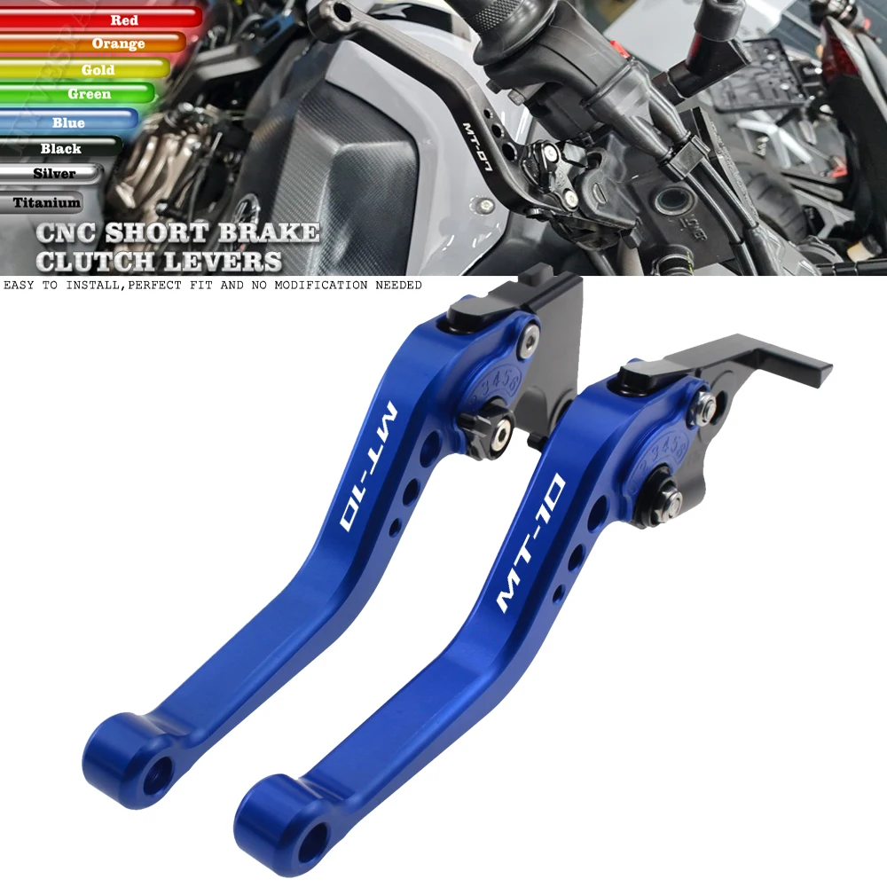 

Laser Logo(MT-10) Motorcycle Accessories Long/Short Handles Brake Clutch Levers For Yamaha MT-10 MT 10 FZ-10 2015 2016 2017 2018
