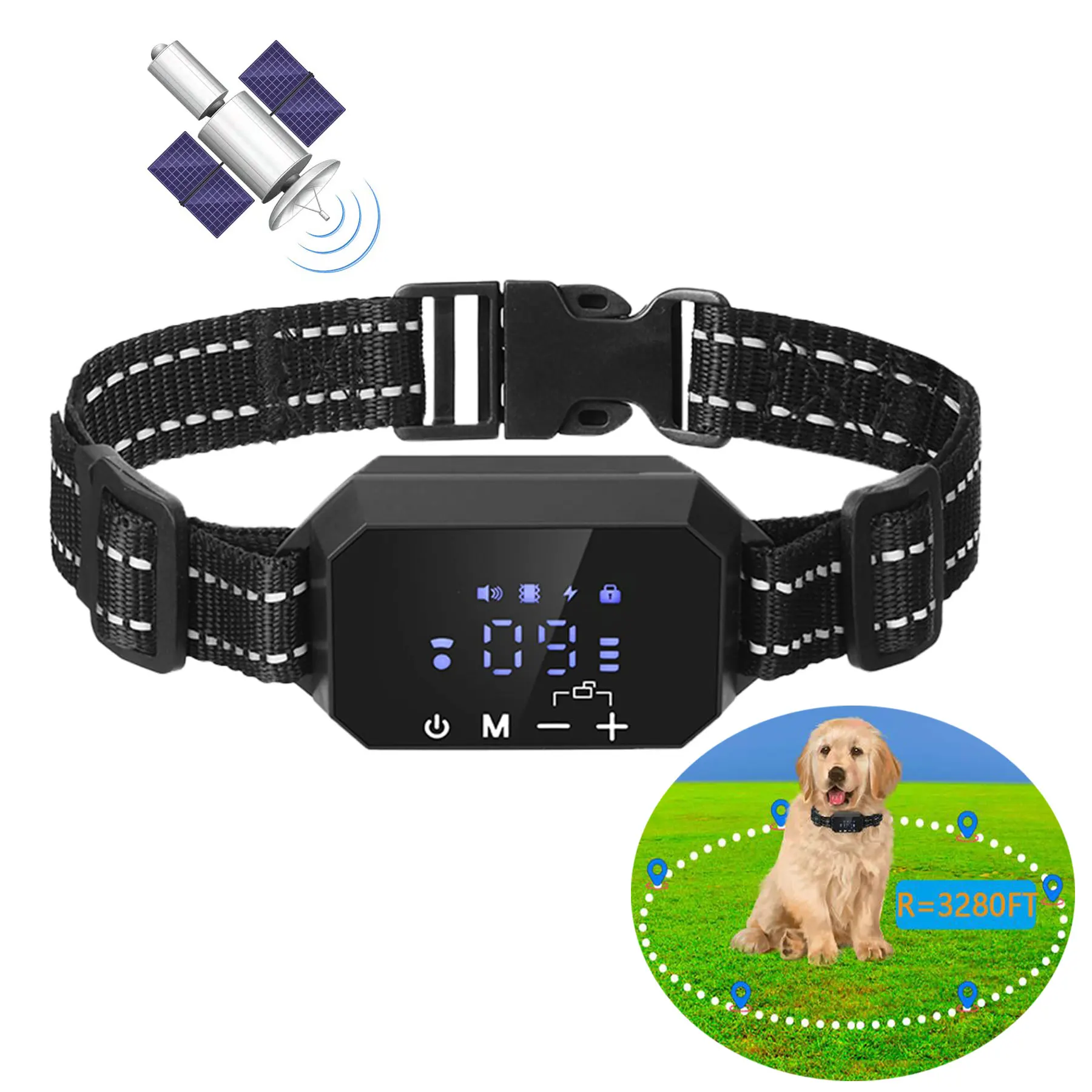 

Dog Device Rechargeable Shock Electric Fence Vibrate Dogs For Wireless Fencing Dog Collars Accessories100~3280 Ft Training