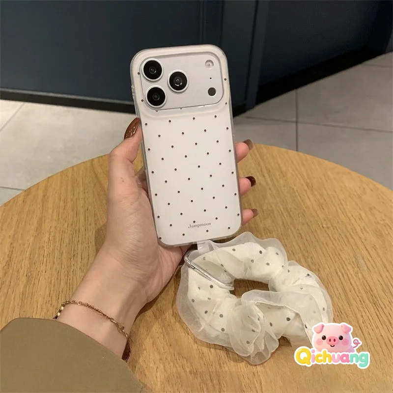Элегантный чехол для телефона в горошек для Huawei Mate 40 40E 30 30E Pro Y9S Nova Y90 Y91 Y73 Y70 Y71 7 6 5 Pro, белый чехол со шнурком (art.: 3920dbf43ac20) - 3920dbf43ac20