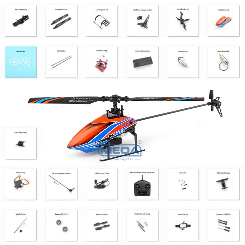 

Вертолет WLtoys XKS K127, все детали, детали для радиоуправляемого вертолета, печатная плата, сервохвост, лопасти винта, корпус, приемник пропеллера