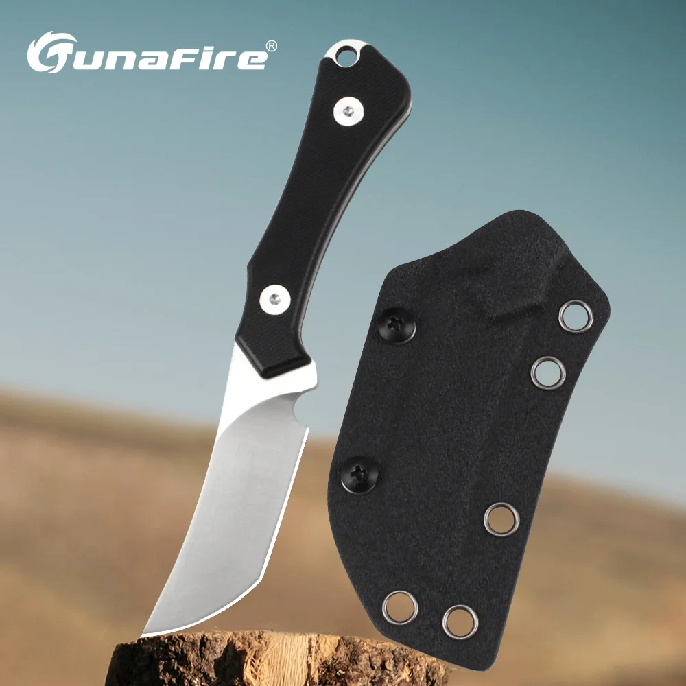 Tunafire 60HRC прямой нож D2 шлифовальное лезвие охотничьи военные ножи фиксированный