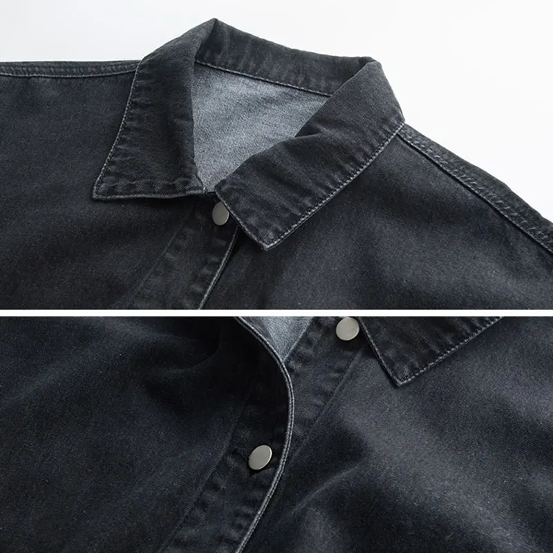 Женские джинсовые куртки для пар мешковатая однобортная уличная Куртка в стиле