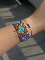 yuokiaa turkish evil eye bracelets sets for women mostacilla miyuki seed beads handmade woven charm bracelet pulsera jewelry