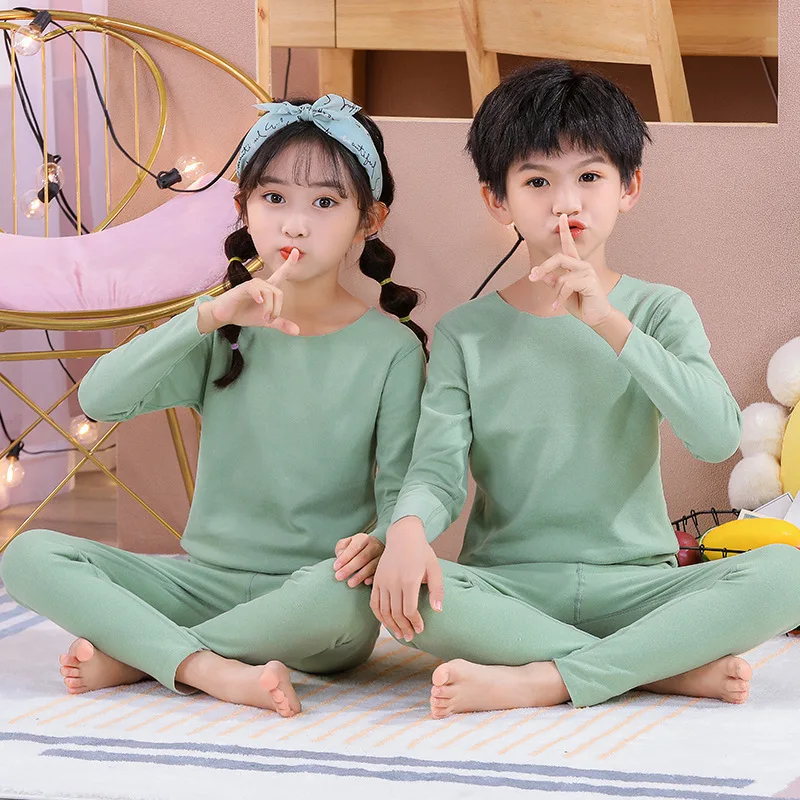 

Kids Underclothes for Girls and Boy Sweater Set Children's Pajamas Winter Underwear Suit School 7 8 9 10 Years Free Shipping