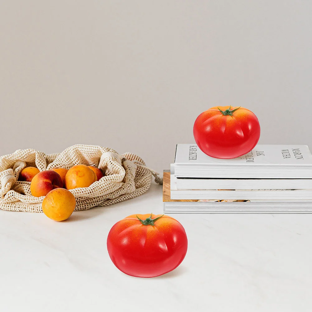 

6 Pcs Imitation Tomato Home Forniture Decor Artificial Tomatoes Fake Decoration Vegetable Decorations Foam