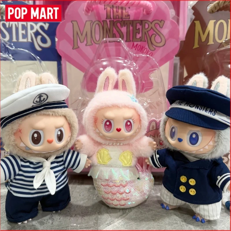Фото POP MART Серия Flying LABUBU: Лабубу Капитан, Моряк, Русалка — виниловые плюшевые подвески-карточки, коллекционные предметы, подарок для фанатов на день рождения №2