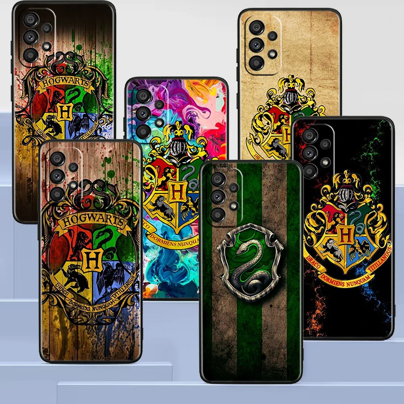 

Potters Dark Wand Art Cute Magic Boy Black Phone Case For Samsung A73 A72 A71 A53 A52 A51 A42 A33 A32 A23 A22 A21S A13 A03 5G