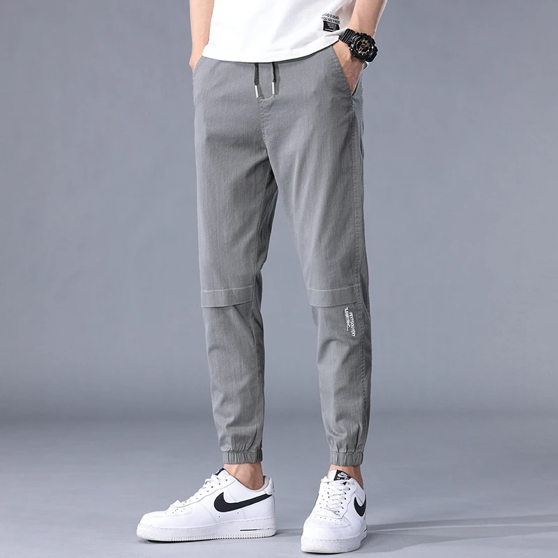 Fashion Korean Style Trousers Slim Pencil Pants Men Pocket Casual Work Pants Pantalon Hip Hop Young Men Handsome Streetwear