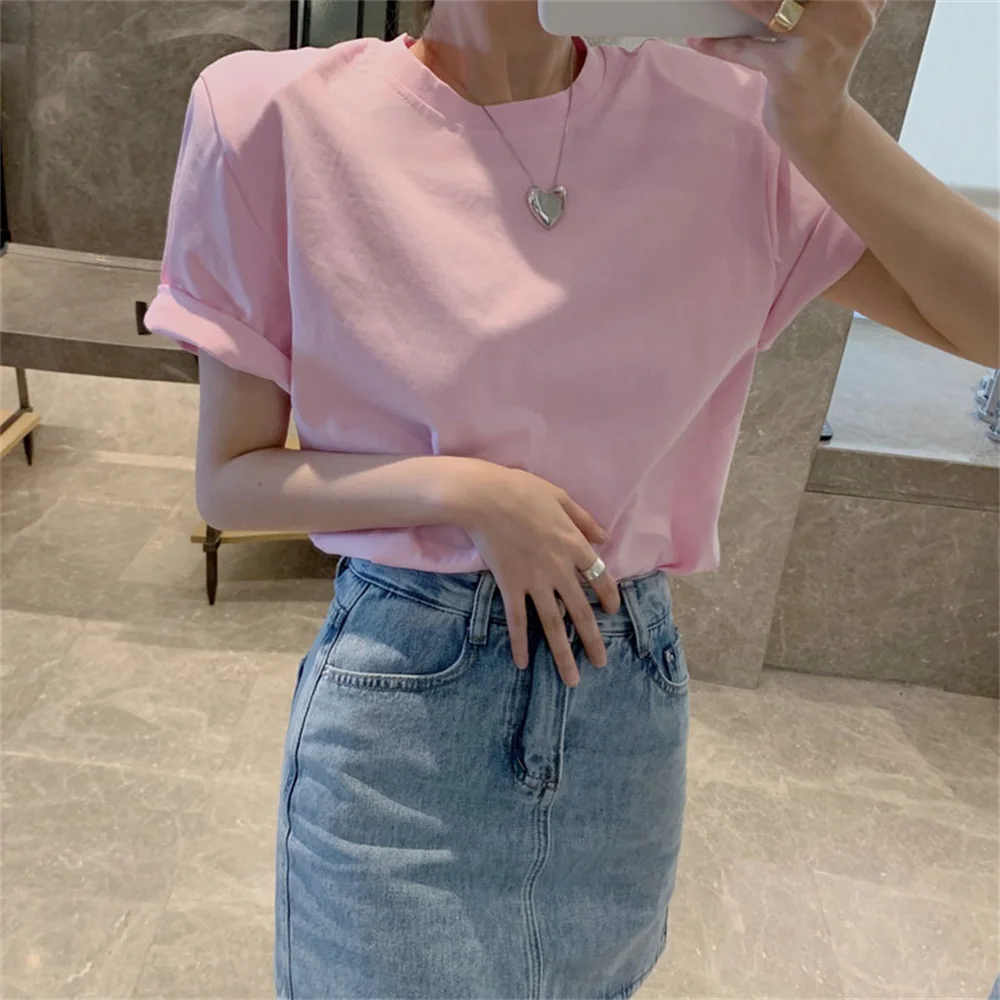 

Футболка Alien Kitty Женская без рукавов, однотонная свободная шикарная офисная Повседневная универсальная майка, рабочая одежда, топ, лето 2022