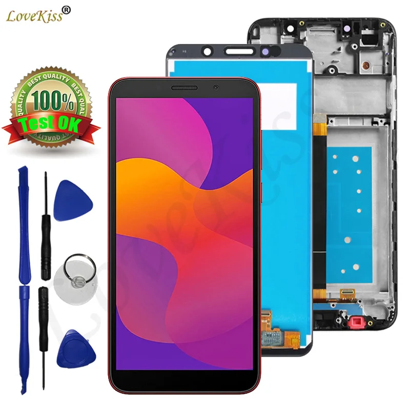 

For Huawei Y5P DRA-LX9 Honor 9S DUA-LX9 LCD Display Touch Screen Digitizer Front Panel Sensor Frame Assembly Replacement Parts