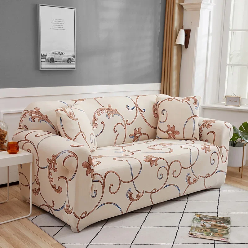 

Эластичный чехол для дивана с геометрическим принтом