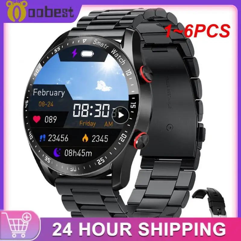 

1 ~ 6 шт. Смарт-часы для звонков мужские лазерные фитнес-часы для здоровья с кровяным давлением спортивные мужские водонепроницаемые Смарт-часы + коробка