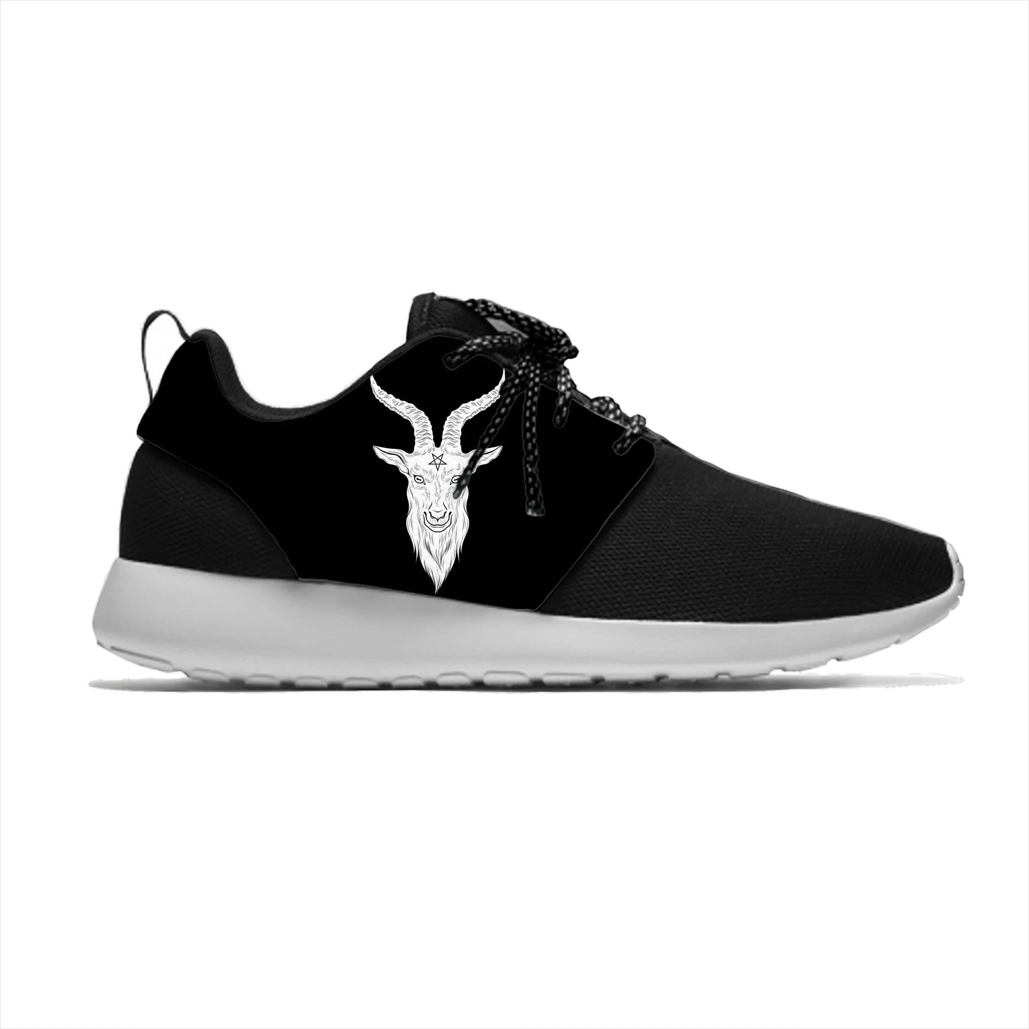 

Pentagram Gothic Demon Satan Satanic Baphomet Goat Sport Running Shoes Casual Breathable Lightweight 3D Print Men Women Sneakers