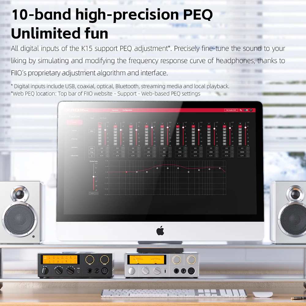 FiiO K15 Полнобалансный Hi-Fi ЦАП и усилитель для наушников AK4497Sx2, Bluetooth 5.1 LDAC, USB-поддержка DSD512 КоаксиальныйоптическийXLR4 (art.: 3920d0b6fee4d) - 3920d0b6fee4d