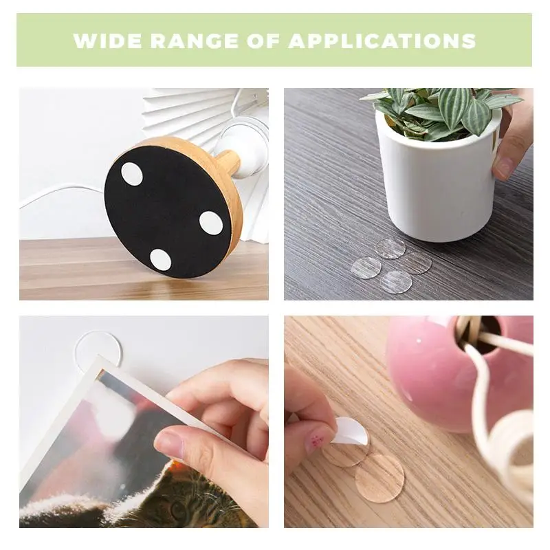 Прозрачная невидимая Двусторонняя круглая точка-клей силиконовая самоклеящаяся