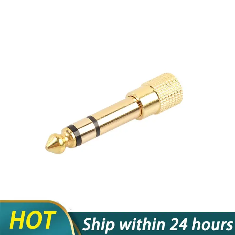 1~5PCS New Headphone Adapter 6 35 Mm Male To 3 5 FemaleWear-resistant Jack Converter Audio Plug Gold Plating Process Power