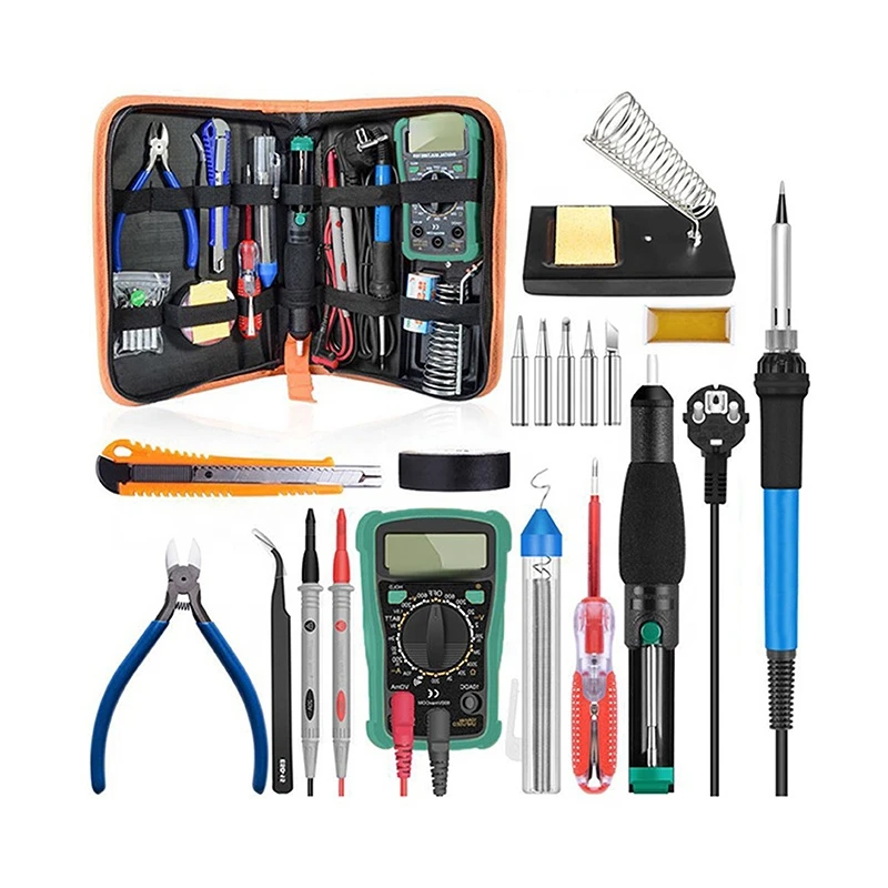 

Cheap 18 In 1 Soldering Iron 40W 60W 110V 220V Gun Wood Burning Tool Kit Pyrography Pen Machines Cautin Electric Soldering Irons