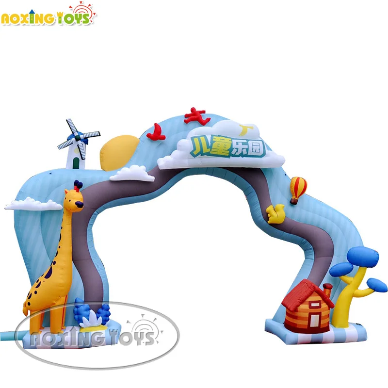 

6M/7M/8M Length Inflatable Cartoon Arch For Advertising School Events Party Opening Ceremony With Air Blower Free Shipping