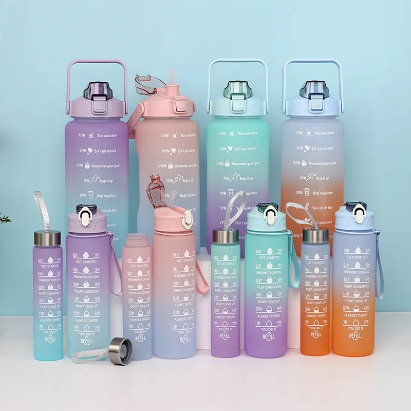

2023 New Gradient Cup Without Water Leakage Gradient Sport Cup Bpa Free Corrosion Resistance Plastic Space Cups Wholesale Hot