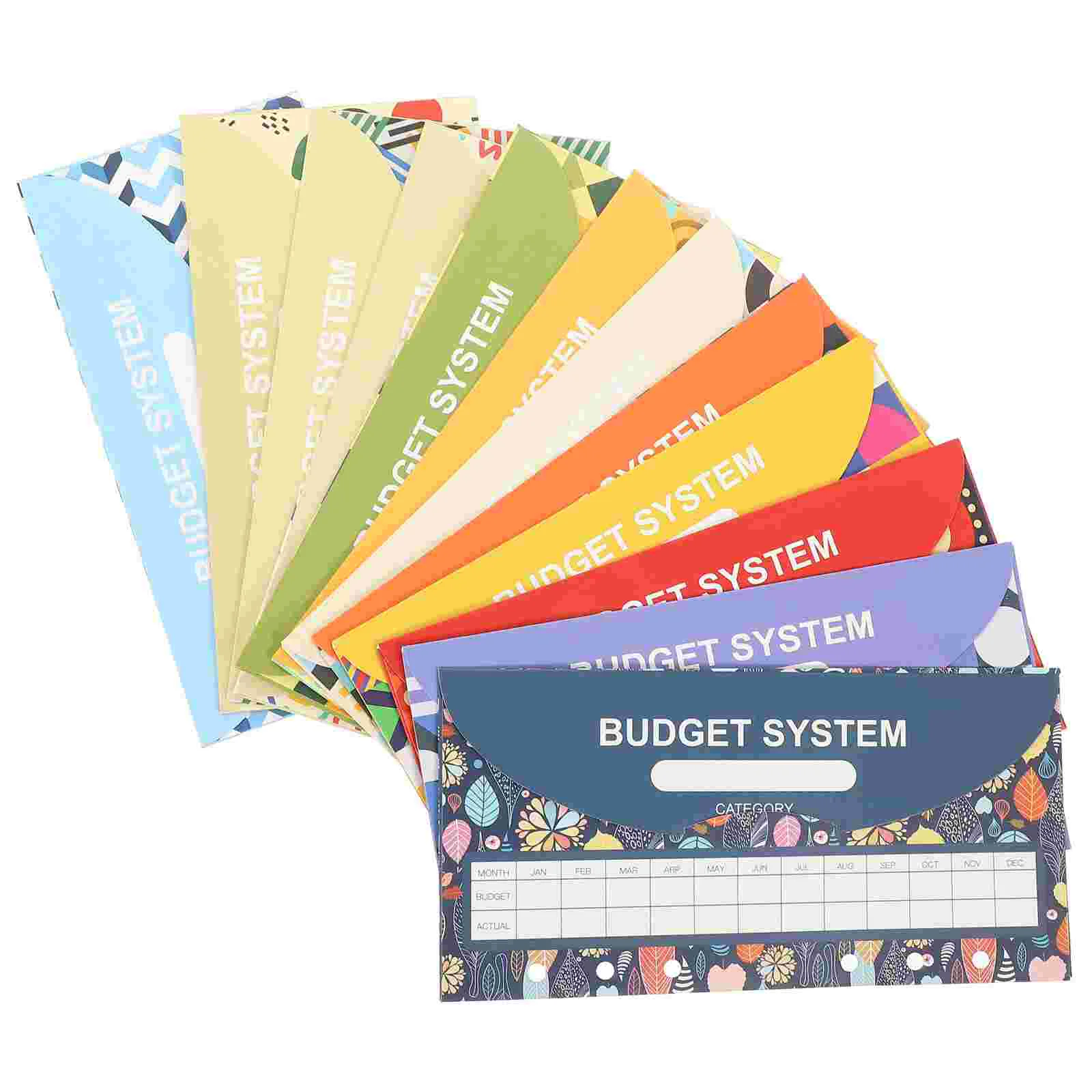 

12 Sets Cash Budget Kit Gift Card Envelopes Planner Supplies Currency Blinder Paper Sheets Budgeting Envelops Money Tracking