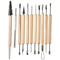 11pcs clay sculpting kit sculpt smoothing wax carving pottery ceramic tools polymer shapers modeling carved tool perfect