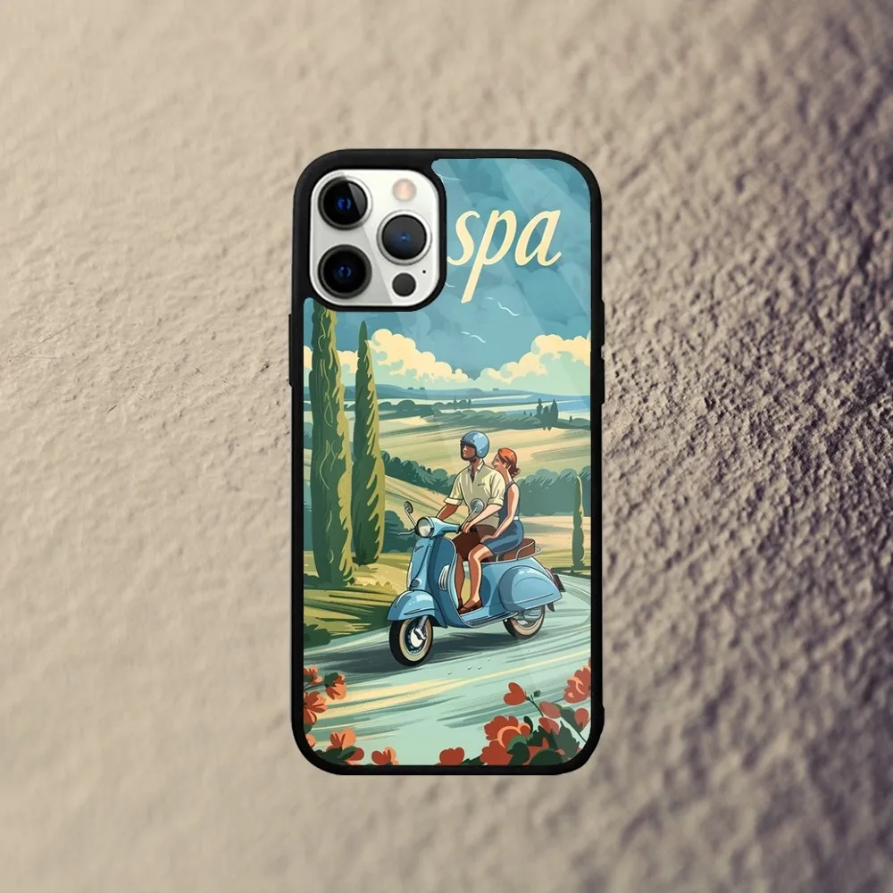 Чехол для телефона V-Vespa S-skoter iPhone 15 14 13 12 11 Plus Pro Max Mini Magsafe с магнитной беспроводной