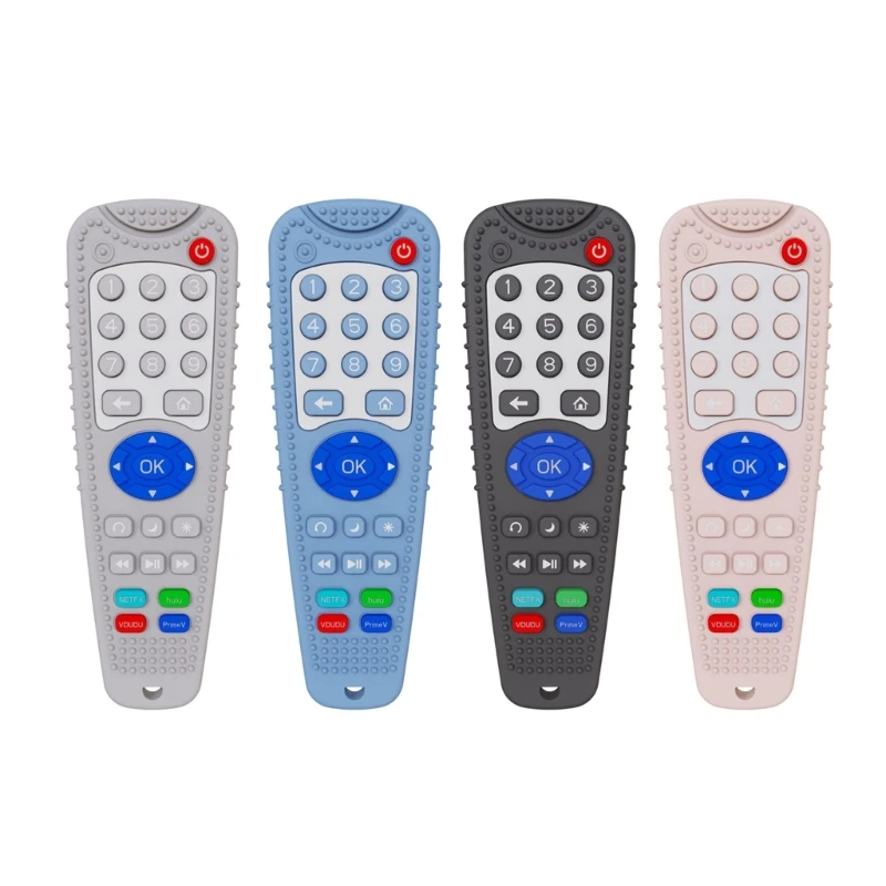 

TV Remote силиконовый Прорезыватель для зубов игрушка молярный стержень без БФА детский подарок для облегчения боли от прорезывания зубов GXMB