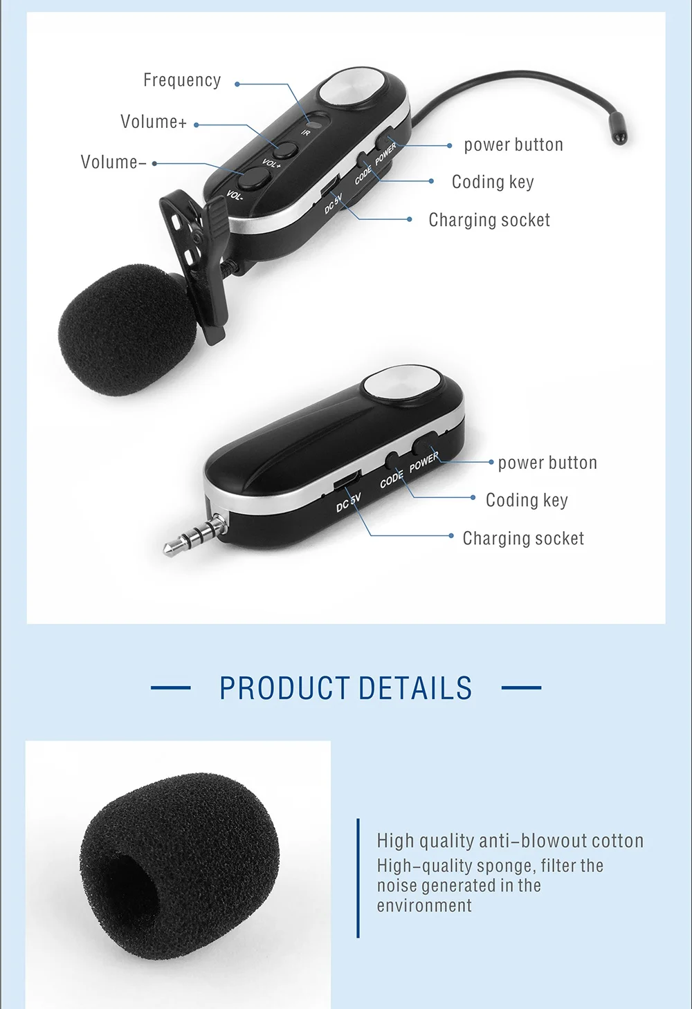 HONGUAN bezprzewodowy uniwersalny mikrofon krawatowy klapowy do wzmacniacza głosu głośnik Karaoke komputer nauczanie spotkanie joga śpiewaj