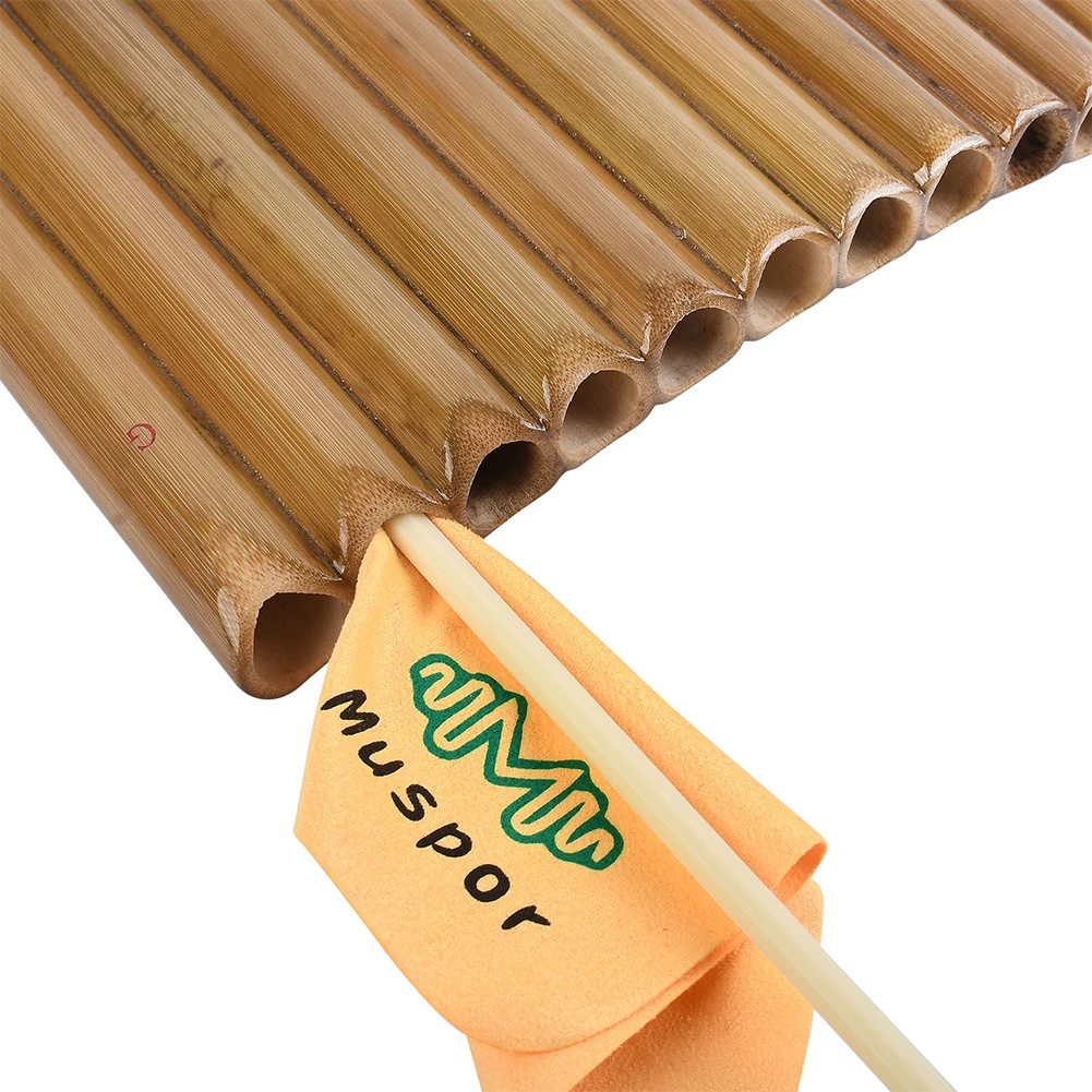 

15 Natural Bamboo Pan Flute Panpipes Chinese Folk Musical Wind Instrument Tuned G Major - 440 Hz - G4-G6 - Tunable Beginners