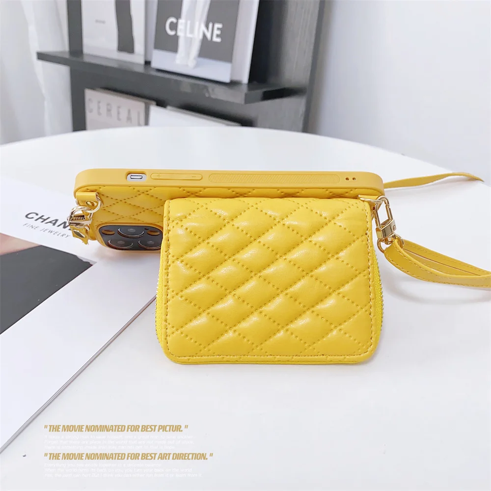 Crossbody Wallet Phone Case for IPhone 14 13 12 11 Pro Max Card Slot Holder Lanyard Strap Cord Zipper Bag Purse Leather Cover