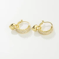 sipengjel fashion romantic shine crystal pendant earrings elegant exquisite luxury hoop earrings for women fine jewelry 2022