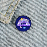 godless heathen cute atheist pin custom funny brooches shirt lapel bag cute badge cartoon jewelry gift for lover girl friends