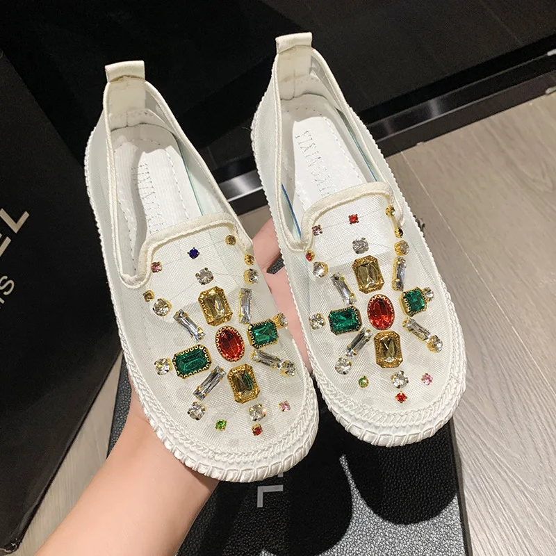 Mesh Boat Shoes for Female Summer Gauze Hollow Breathable Womens Flat Shoes Casual Flats Holes Shoes Ladies Slip On Loafers Shoe