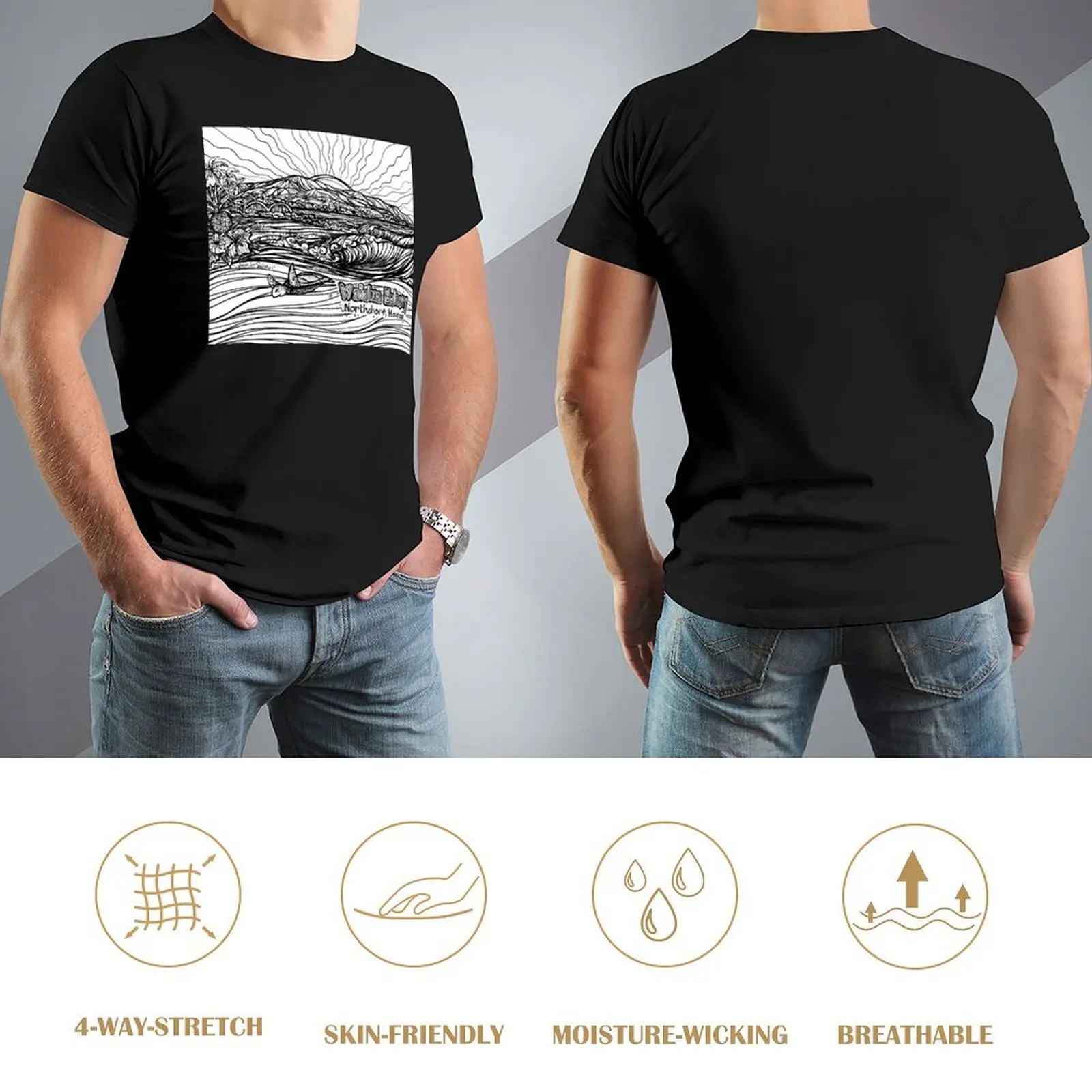 Футболка Waialua Bakery North Shore одежда больших размеров хлопковые футболки с графикой