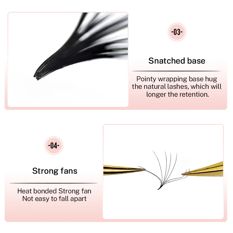Фото 500-готовые свободные ресницы Pro Made Fans Cils Bouquets Prefaits Lash Fans Pre Made Volume Fans Наращивание ресниц Promade Fans №4