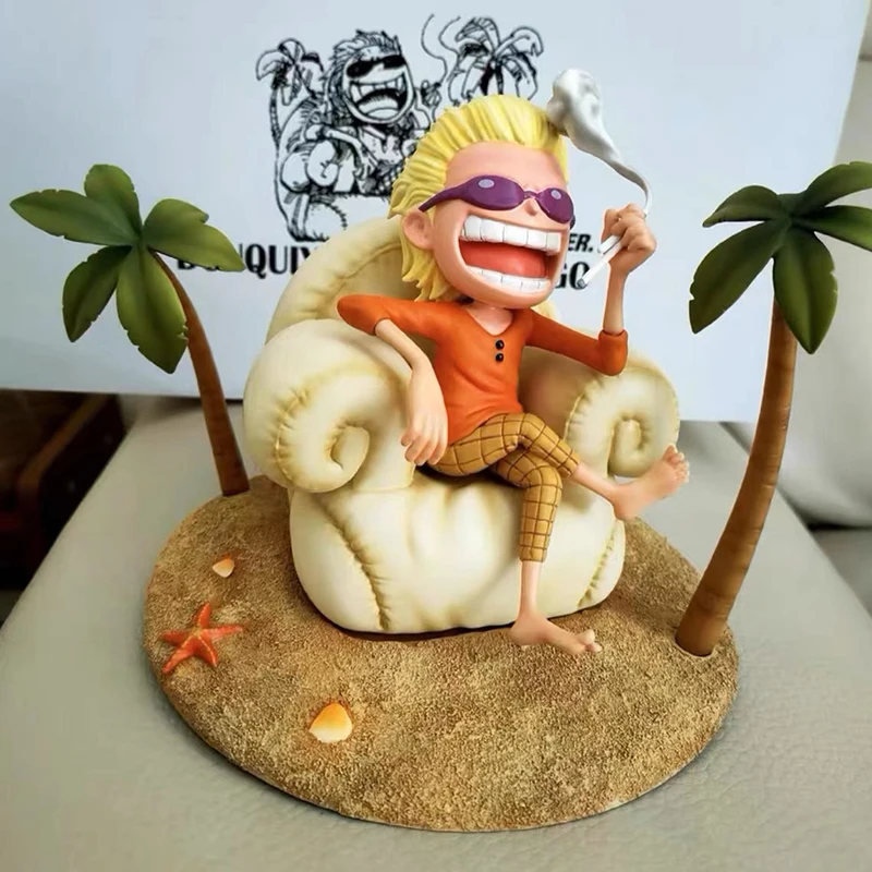 

Аниме Donquixote Doflamingo пляжная фигурка сидящей позы из ПВХ, декоративная модель, кукла, игрушки, подарки, бесплатная доставка