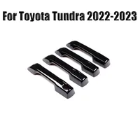 For Toyota Tundra 2022-2023 Black ABS Exterior Side Door Handle Cover Trim Car Exterior Decoration Accessories