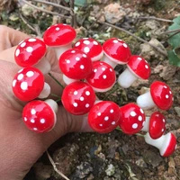 10pcs red multi colored foam mushrooms miniatures for fairy garden diy bottle landscape decorative mushroom figure decorative