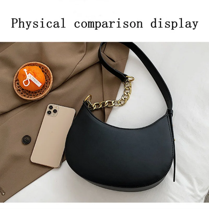 Women's Retro Luxury Solid Color Small Shoulder Bag Fashion Chain Underarm Handbag for Femele Travel Free Shipping сумка женская